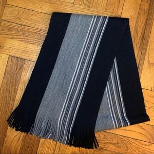 H&M Black & Grey Striped Scarf